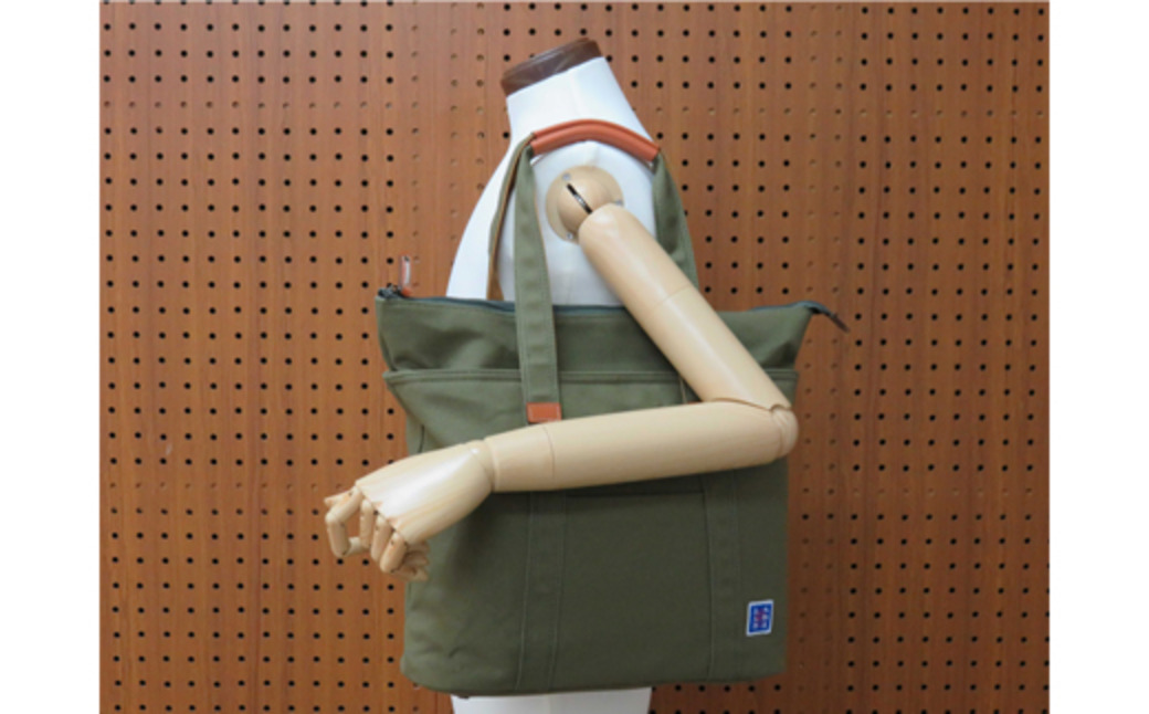 木綿屋五三郎伸長式トート (No.4992-53) 深緑 / 木和田 トートバッグ 軽量 490g 帆布 A4サイズ シンプル デザイン 通勤 通学 普段使い 高級 かばん カバン バッグ 鞄 手作り メンズ レディース 日本製