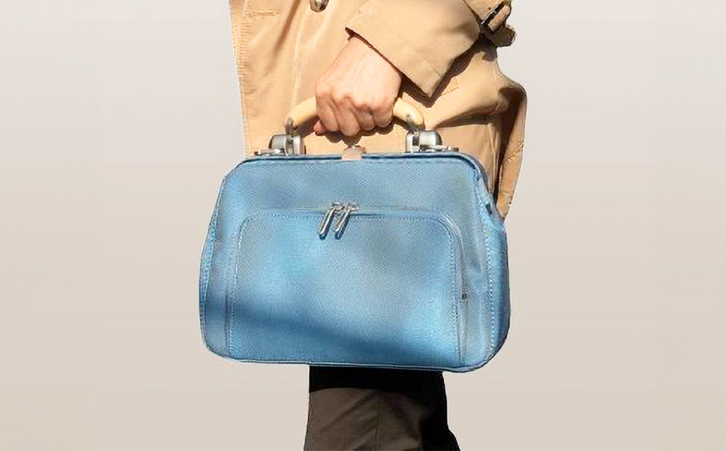 豊岡鞄 for the blue ミニダレスバッグ 3701 ドルフィンブルー / 足立 ダレスバッグ コンパクト 3WAY 手提げ リュック ショルダーバッグ タブレット 収納 レディース メンズ バッグ カバン 鞄