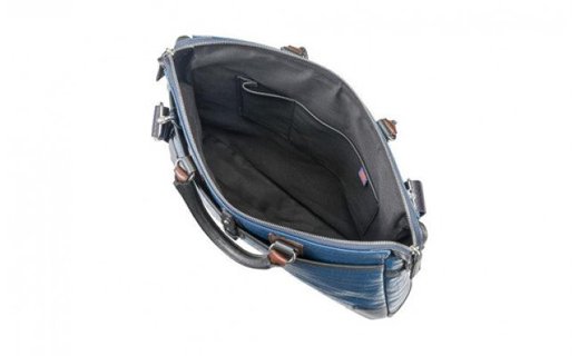 【高島屋選定品】豊岡鞄 craftsmanship クロコ型ブリーフ (197712) ブルー  / 木和田正昭商店 クロコダイル調 本革 ブリーフケース ビジネスバッグ メンズ ビジネスカジュアル カバン バッグ A4ファイル収納 手持ち ショルダーベルト付属 2way