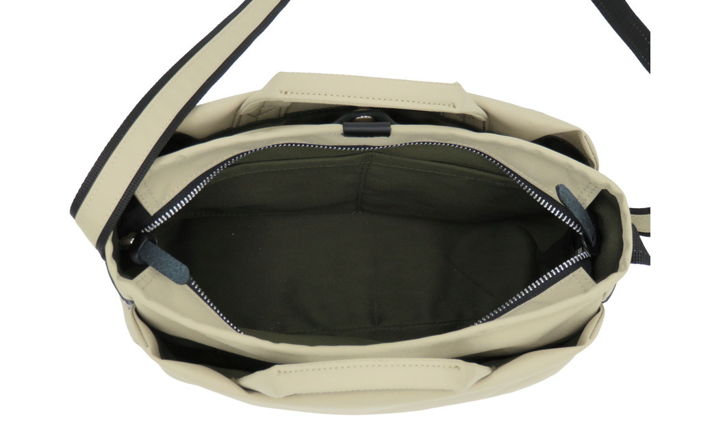 エコステップ手付きショルダーバッグ(No.4008-25) サンドベージュ / 2way ショルダーバッグ トートバッグ 肩掛け 手持ち 軽量 撥水 メンズ レディース バッグ かばん カバン 鞄 日本製 木和田