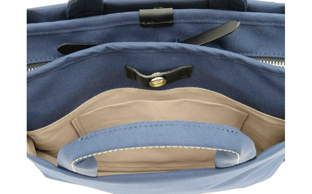 エコステップ手付きショルダーバッグ(No.4008-60) ネイビー / 2way ショルダーバッグ トートバッグ 肩掛け 手持ち 軽量 撥水 メンズ レディース バッグ かばん カバン 鞄 日本製 木和田