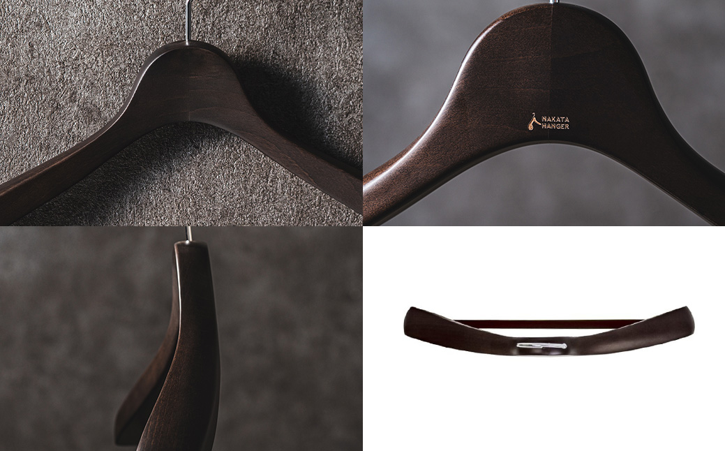 NAKATA HANGER 男女共通スーツハンガー5本組 SET-14 / 国産 木製 中田工芸製 ナカタハンガー