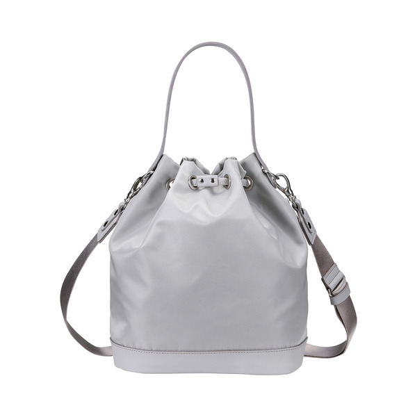 豊岡鞄 TUTUMU sacca Rich S4700RI Sグレー/ 巾着型 2WAY BAG ショルダーバッグ 手提げバッグ ショルダベルト付き レディース 高級 おしゃれ バッグ かばん カバン 鞄 グレー 灰色