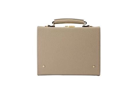 豊岡鞄　豆アタッシュケース　シュリンク（ライトグレー）