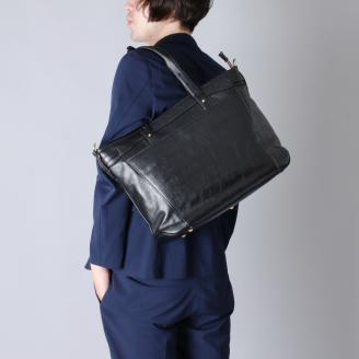 豊岡鞄皮革ビジネストート（ブラック）