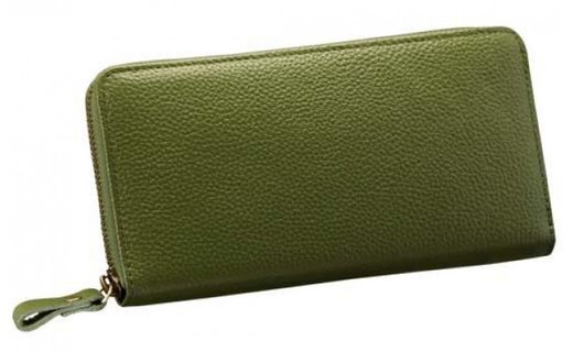 豊岡工房　牛革コインが分けられる長財布（3774-03）オリーブ