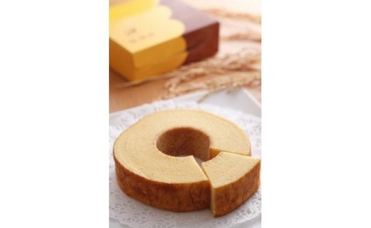 【コウノトリ育むお米使用】米粉バウムクーヘン（H6cm）