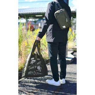 豊岡鞄 CIE WEATHER BODYBAG with MARKET BAG（071954）オリーブ / 木和田正昭商店 撥水 ウエストポーチ ボディバッグ ウエストバッグ メンズ レディース スマートフォン 財布 A5手帳収納 エコバッグ付属