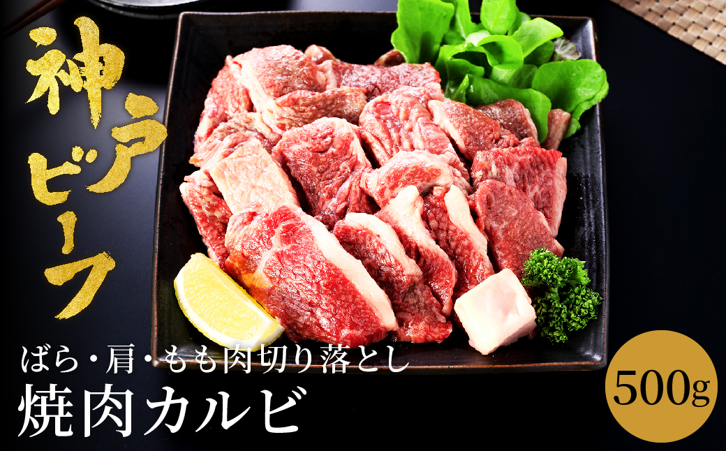 神戸牛 牛カルビ 焼肉用 切り落とし 500g【バラ・肩・モモ】/ 訳あり 牛肉 焼肉 カルビ 焼き肉 焼肉セット 赤身 黒毛和牛 赤身 霜降り 国産牛 牛肉切り落とし 牛 肉 やきにく 神戸ビーフ 太田牧場 太田牛 TYY1【但馬牛太田家】【好評につき2月以降順次発送】