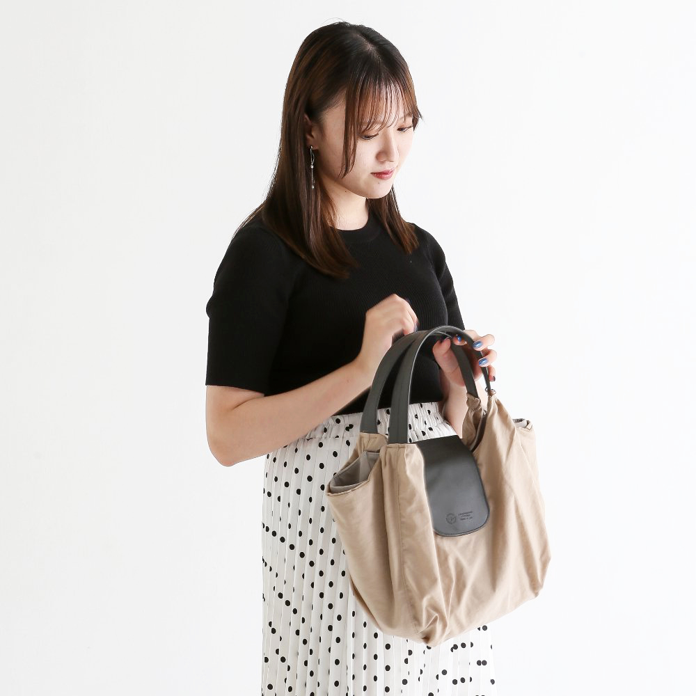 【豊岡鞄】TUTUMU BALLOON TOTE（S4200）ベージュ