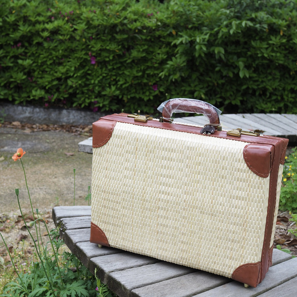 【伝統工芸士作】　行李アタッシュケース（小）赤茶