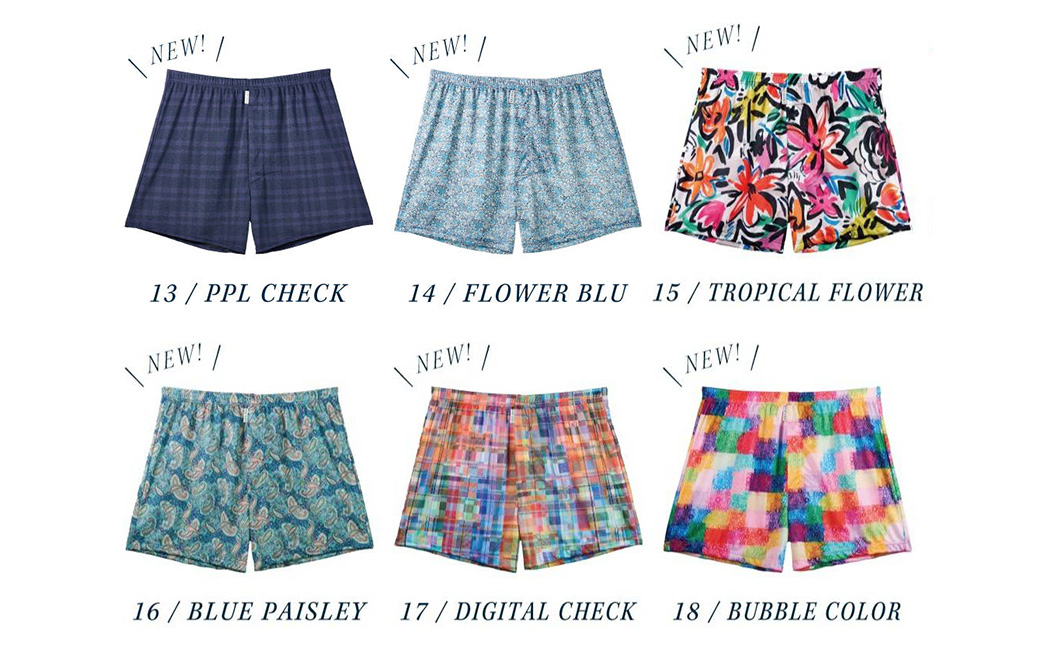 メンズ 下着 ショート トランクス Mサイズ 1枚 / 特別色 / 15 Tropical flower / ZIVANE ジバン / 締め付け感の無い / 専用BOX付き アンダーウェア