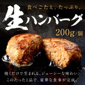 【食べ応えたっぷり！】自家製生ハンバーグ200g×12個《 惣菜 ハンバーグ 肉 小分け 簡単調理 冷凍 焼くだけ グルメ 自家製 牛ミンチ おすすめ プレゼント お取り寄せ 》【2302L09916】