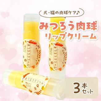 【ペット専用】みつろう肉球リップクリーム3本セット《 ペットグッズ 犬 ケア 国産みつろう100% スティッククタイプ オーガニック ホホバオイル 》【2400N13311】