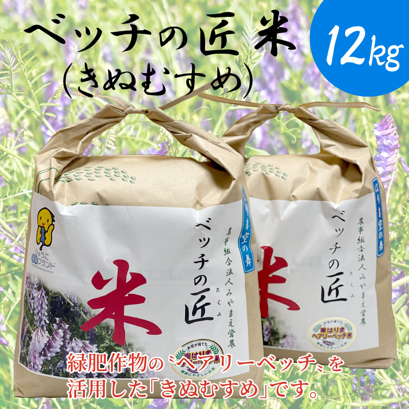ベッチの匠米(12kg)【2024年11月下旬より順次発送】《 兵庫県 加古川市 ふるさと 納税 米 コメ お米 おこめ 白米 特別栽培 12キロ 返礼品 期間限定 送料無料 国産 ふるさと納税 米 加古川市 》【2402B02903】
