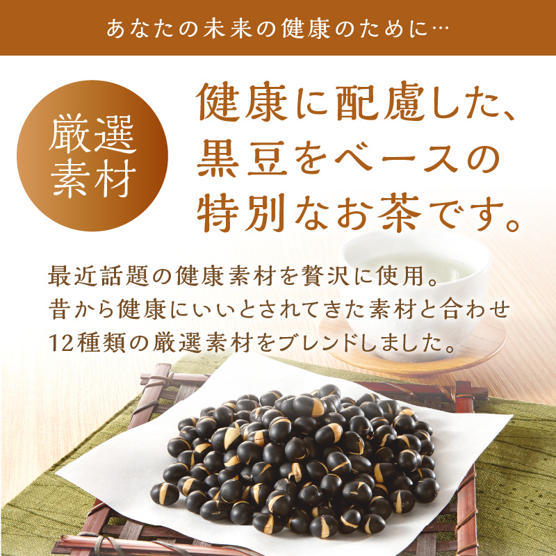 未来考茶(黒豆ベースブレンド健康茶) 30g《 お茶 黒大豆 健康茶 ブレンド ティーバッグ 2g×15P 》【2500G02801】