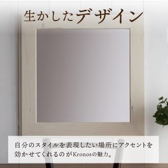 【SENNOKI】Kronosクロノス 幅44.5cm×高さ44.5cm×奥行2.2cm木枠正方形インテリアウォールミラー(3色)【2403M05010】