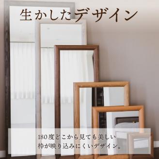 【SENNOKI】SOLソル ホワイトオーク W590×D30×H1610mm(13kg)木枠全身デザインインテリアミラー【2422M05081】