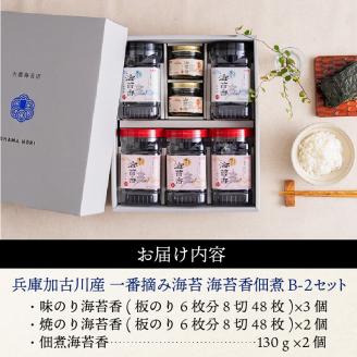 庫加古川産 一番摘み海苔(海苔香佃煮B-2セット)《 のり 海苔 佃煮 一番摘み 海苔セット 》【2503D01302】