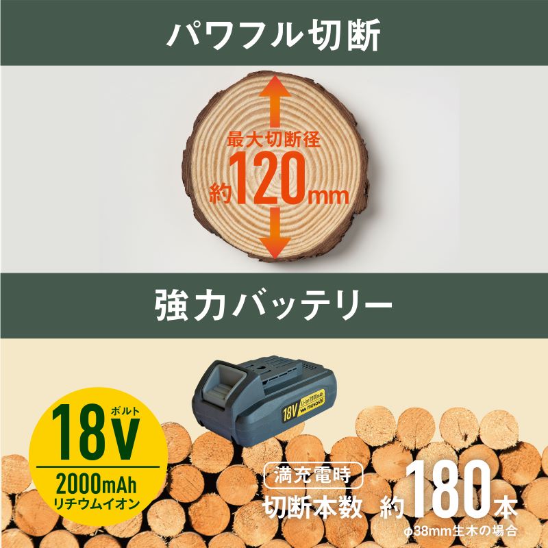 musashi PCS-6001 充電式ハンディ＆ポールチェーンソー 《 チェーンソー 充電式 小型 充電式チェーンソー 剪定ばさみ 剪定バサミ 剪定 電動 伸縮 充電 電動のこぎり のこぎり ノコギリ コードレス ムサシ ハンディ DIY 》【2406O10822】