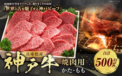 神戸牛 焼肉用 かた・もも 約500g AKY2