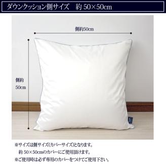 【ando more】日本製ダウンクッション（50×50㎝）　36-24