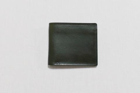 【horii.】鞄職人が手掛ける【ベーシックウォレット】グリーン (44-39) グリーン