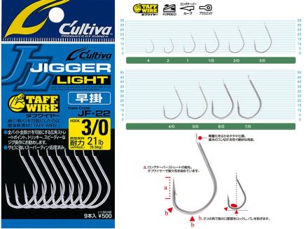 【釣具】オーナーばり ライトジギングフックセット（3種・計15袋）　25-18