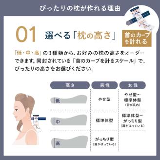 （エアウィーヴ グループ）ロフテー「枕ギフト」～自宅で計測、好みの素材で作れるオーダー枕～（55-5）