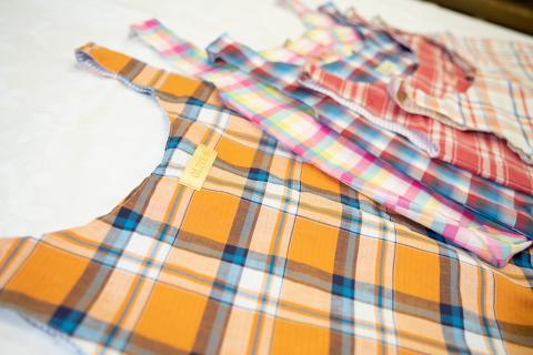 【ハンドメイド】播州織エコバック　(06-1)