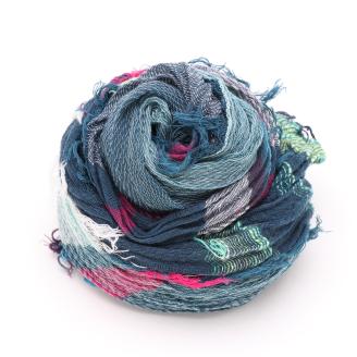 【tamaki niime】播州織コットン100％ ルーツショール（ミドル）　22-4