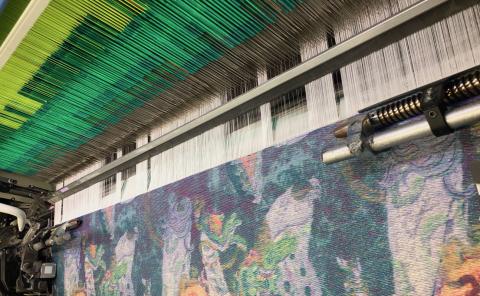 【写真ファブリックパネル】播州織生地オリジナル写真織りインテリア　57-1