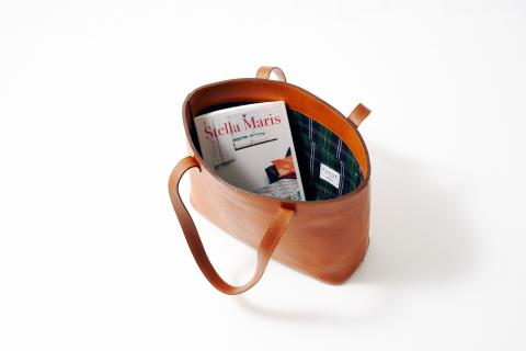 【horii.】 レザートート "ボブ"　キャメル　（129-8）