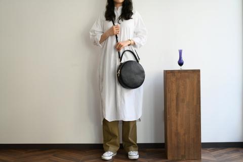 【horii.】ラウンドバッグ "アドレ"ショルダーベルト付き (180-3)