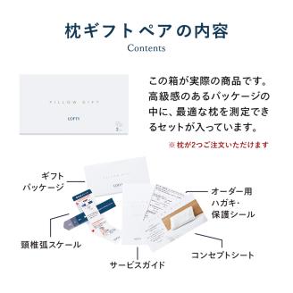 （エアウィーヴ グループ）ロフテー「枕ギフトペア」～自宅で計測、好みの素材で作れるオーダー枕～（110-10）