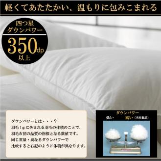 【国産 羽毛布団】オールシーズン2枚合わせ クイーンロングサイズ ホワイトダックダウン90%（157-2）