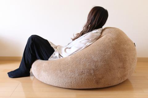 【さらに特大ビーズソファ】DaractionⅢ（ベージュ）　44-32-2