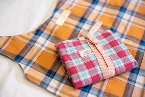 【ハンドメイド】播州織エコバック　(06-1)