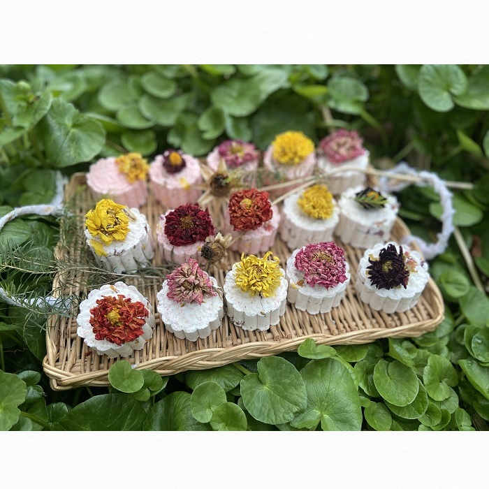 ダリア発泡入浴剤＆ポプリ