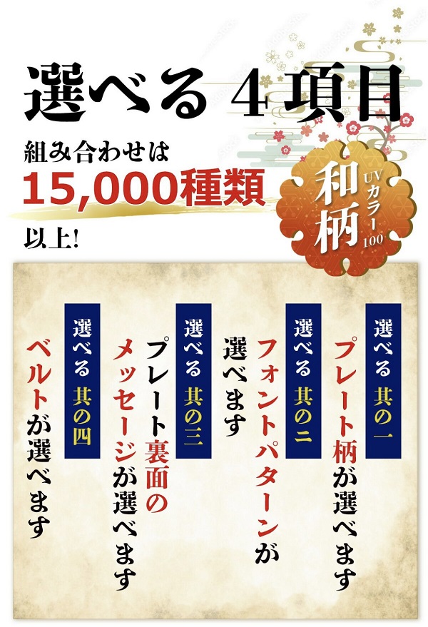 和柄 フルカラーネームプレート