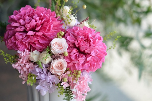 枯れないお花プリザーブドフラワーアレンジ「グレースダリア」