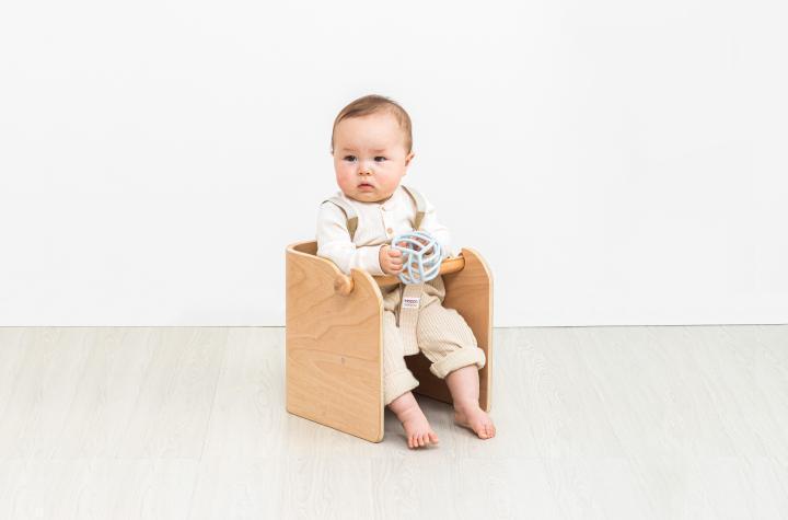 HOPPL（ホップル）　コロコロベビーチェア（ブルー）　チェアクッション（ブルー）付き コロコロベビーチェア（ブルー）・チェアクッション（ブルー）