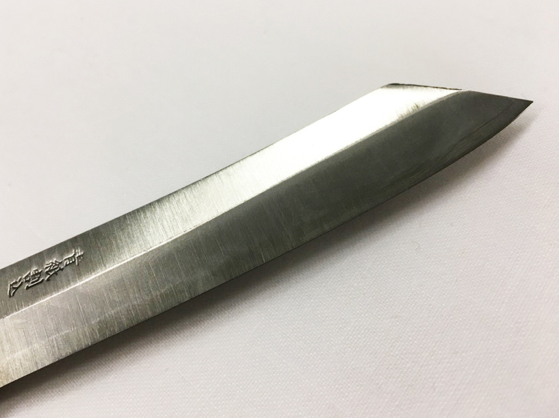 肥後守 特別手作り鍛造青紙本割込（黒鞘）