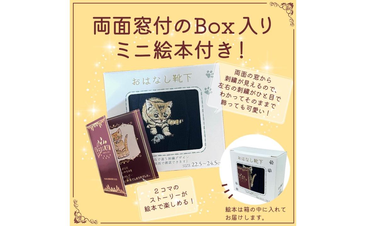 おはなし靴下 ギフトボックス スナネコ キッズ アイボリー アイボリー
