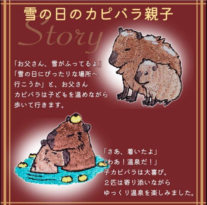 おはなし靴下 ギフトボックス カピバラ キッズ ネイビー ネイビー