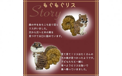 おはなし靴下 ギフトボックス リス キッズ グリーン グリーン