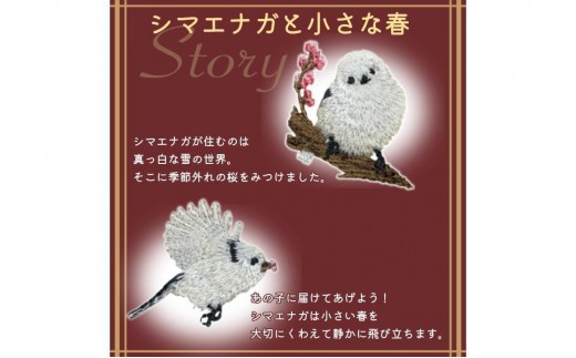 おはなし靴下 ギフトボックス シマエナガ レディース ネイビー ネイビー