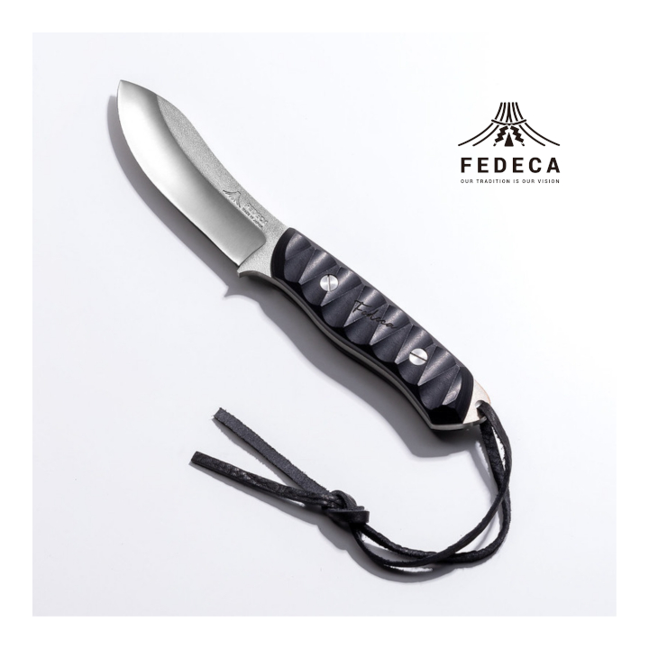 【FEDECA】 ブッシュクラフトナイフ リップルブラック 001079