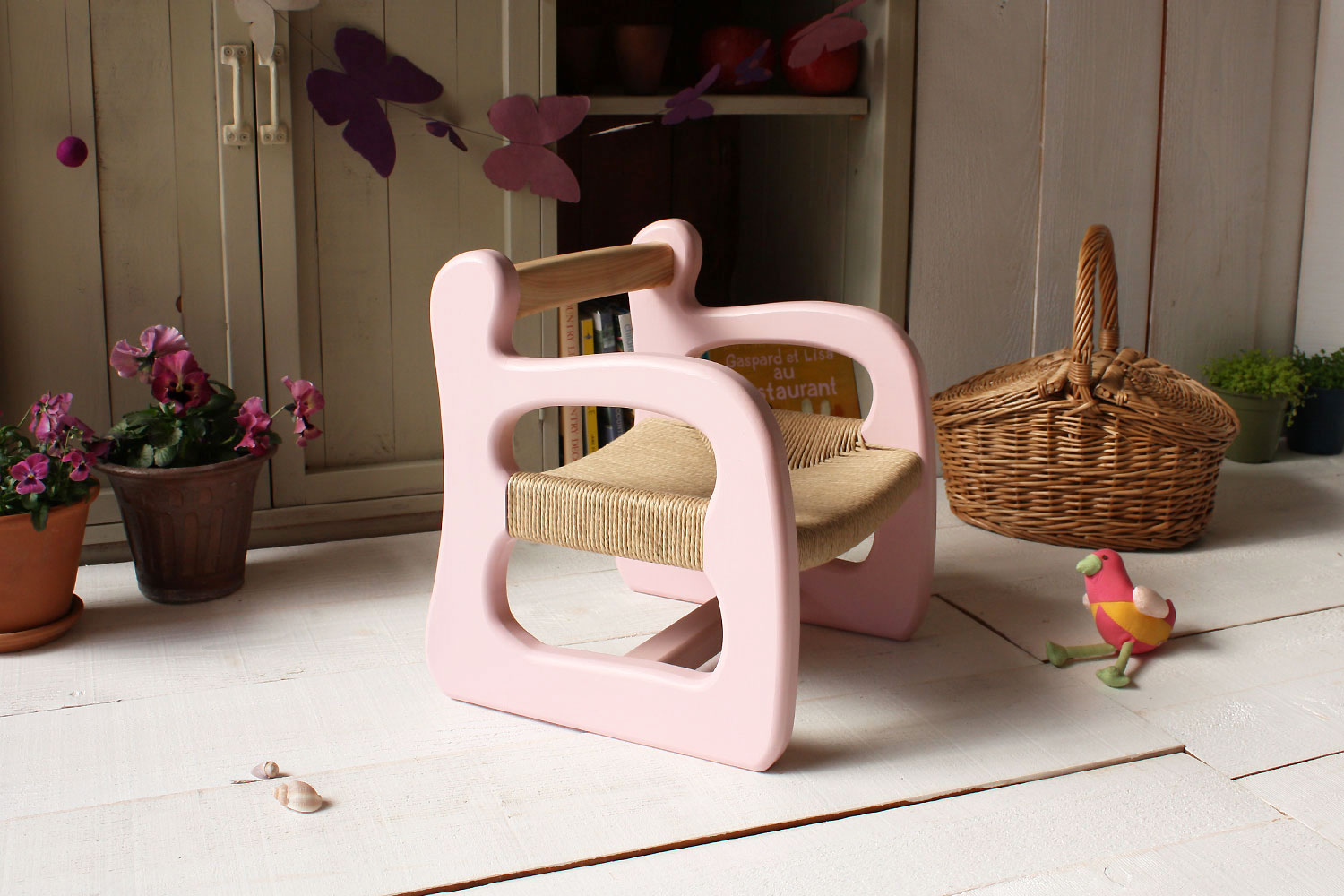 ファニファニの赤ちゃん椅子　ami‐アミ（ベビーピンク） ベビーピンク