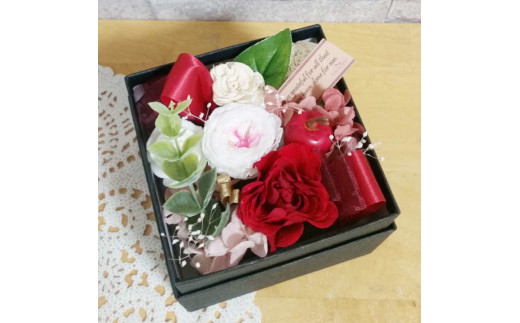 ボックスフラワー レッド